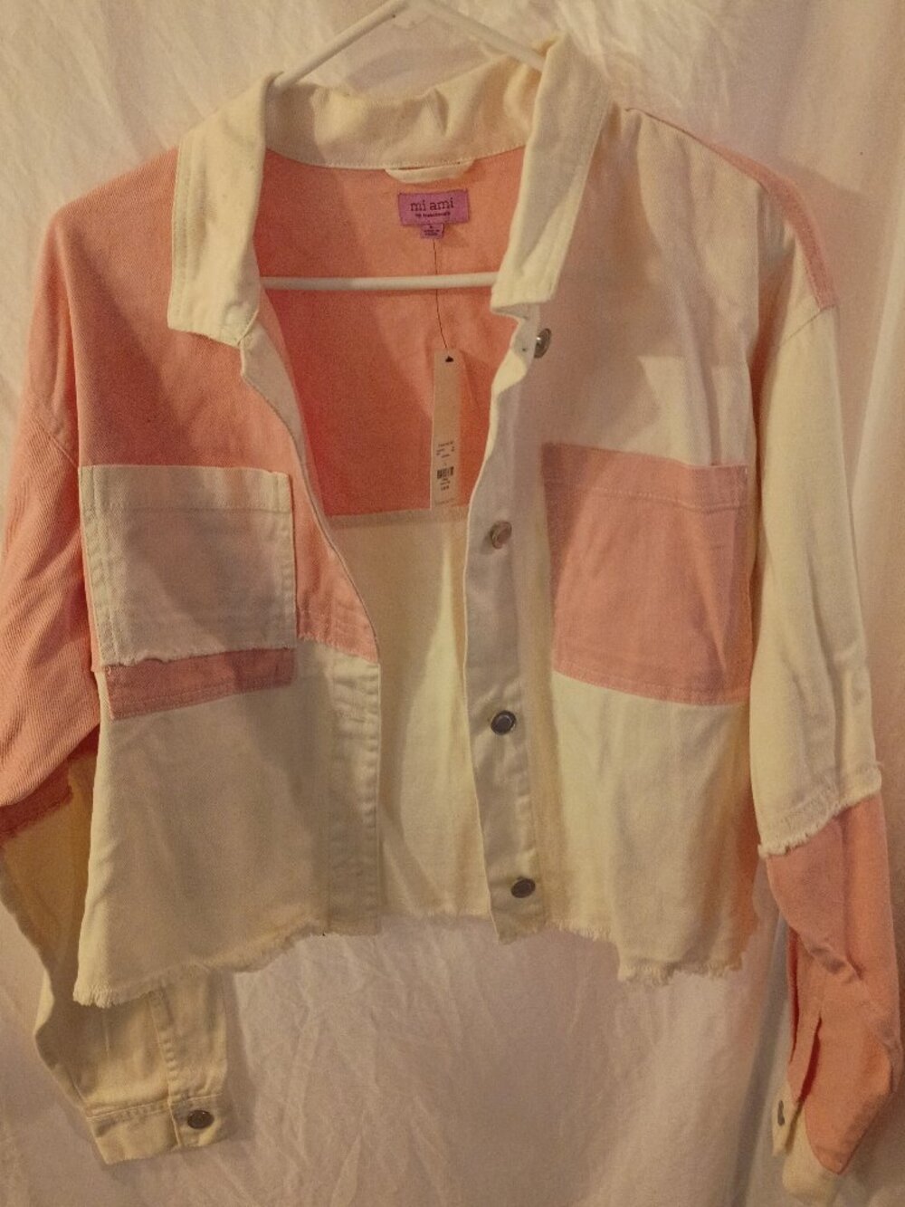 Women's Size Large Franseca's Maya Color Block Cropped Jacket NWT